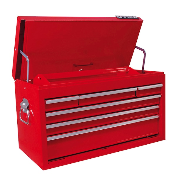 Urrea I-Series Top Chest/Cabinet, 6 Drawer, Red, Steel, 27 in W x 15 in D x 12 in H I27S6 - main